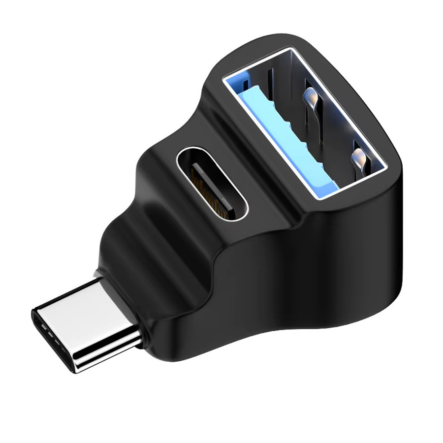 Jaysuing 180-Grad-Winkel USB-C Adapter in Schwarz für Steam Deck 1 und 2 sowie ASUS Rog Ally mit 20 Gbit/s, 8K 60 Hz und PD 140 W Unterstützung - Bild 4