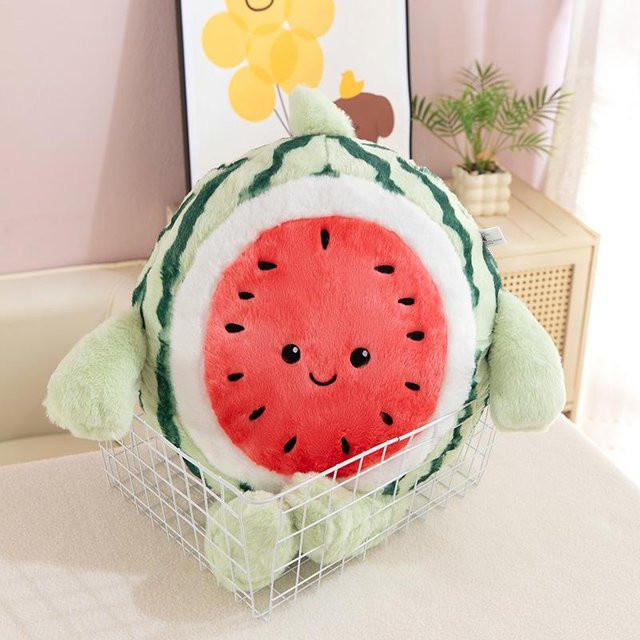 Simuliertes Wassermelonen-Kissen, Plüschtier, 50 cm - Bild 1