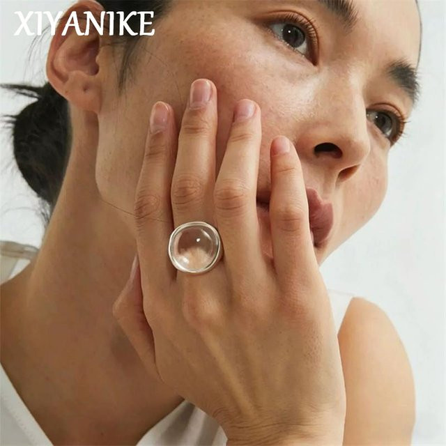 XIYANIKE Ring, Kristall, Silber, Damen - Bild 1
