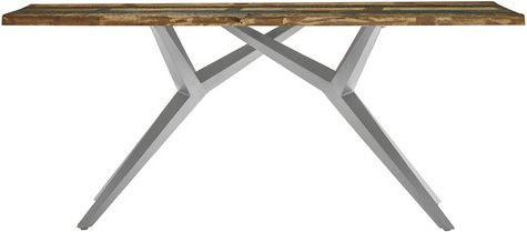 SIT Tisch TABLES & CO aus Holz und Metall in Silber und Braun, Höhe: 73 cm, Breite: 100 cm, Tiefe: 76 cm - Bild 1