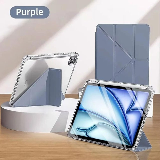 Smart Cover Schutzhülle für iPad Air 3 (10,5 Zoll), iPad 7., 8. und 9. Generation (10,2 Zoll) mit Y-Falt-Funktion und Stifthalter in Violett - Bild 1