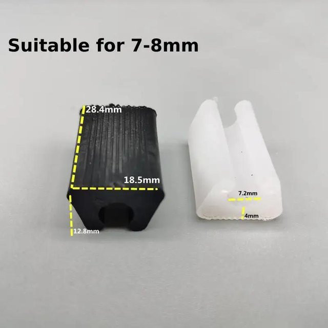 Yiran Furniture 10 Stück U-förmige Bodengleiter aus Kunststoff in Schwarz als rutschfeste Stuhlbeinkappen und Bodenschutz für deine Möbel - Bild 1