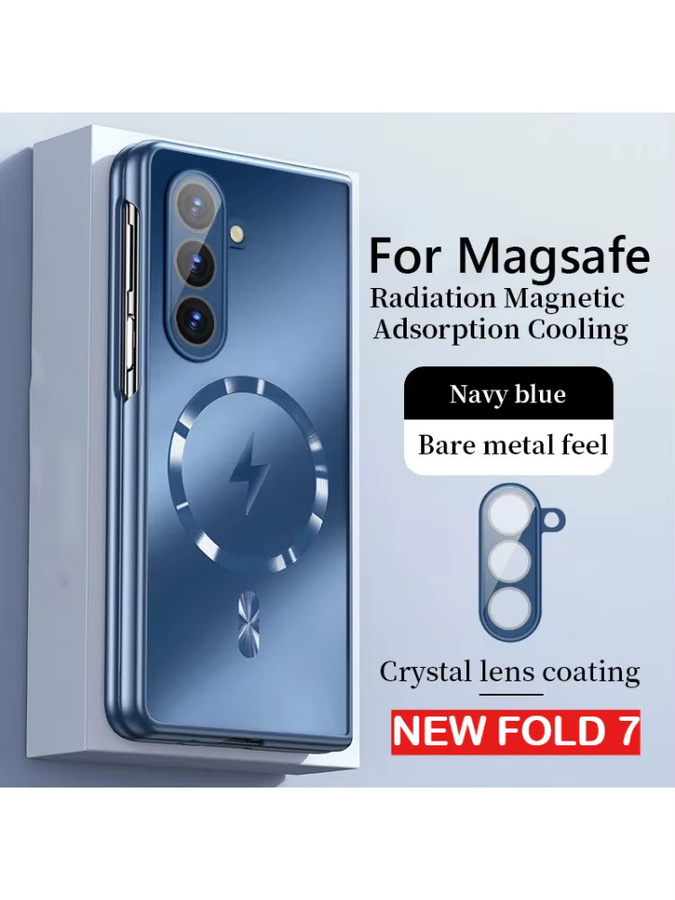 Stoßfeste MagSafe Schutzhülle mit matter Beschichtung für Samsung Galaxy Z Fold 7, 6, 5, 4, 3 in Schwarz oder Blau - Bild 5