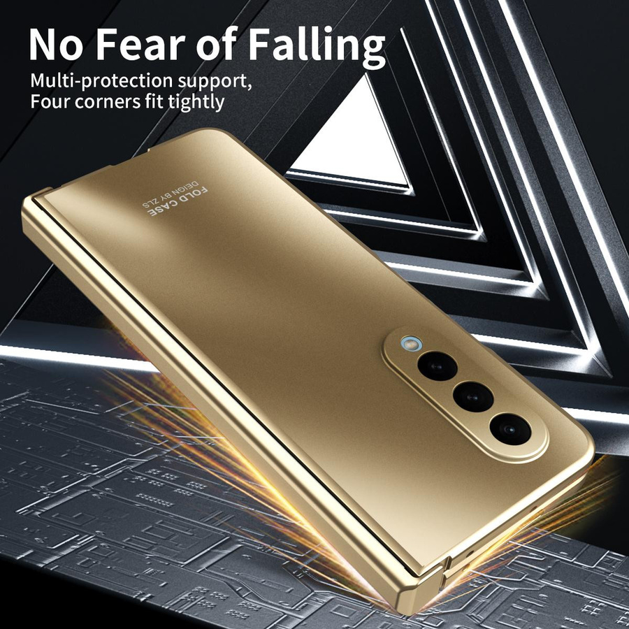 Samsung Galaxy Z Fold Panzerglasfolie als Ganzkörper-Schutzhülle in Gold - Bild 5