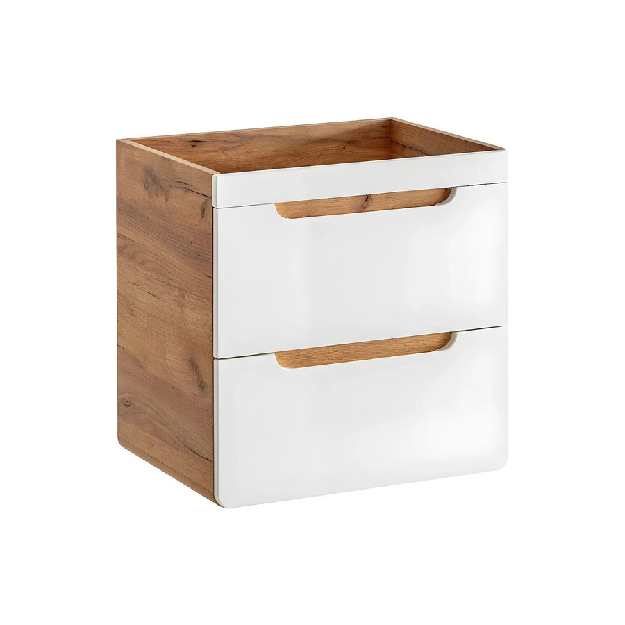 Waschbeckenunterschrank Vente-unique Aruba in Naturfarben Hell und Weiß, Breite: 60 cm - Bild 2