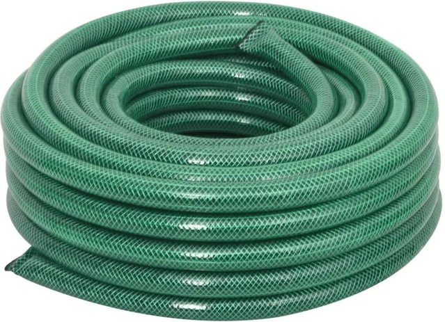 vidaXL Gartenschlauch-Set aus grünem PVC mit Sprühdüse, Schnellkupplung und Wasserhahnanschluss, Länge: 50 m, Durchmesser: 19 mm - Bild 1
