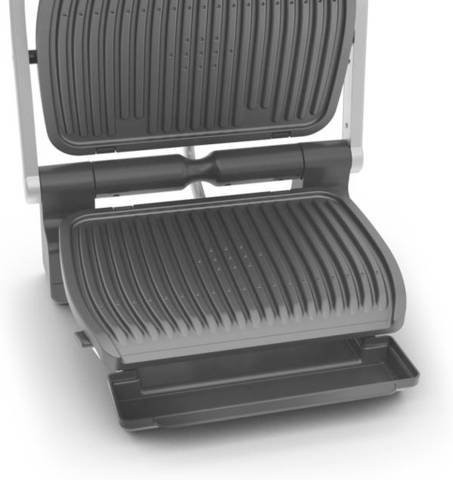 Tefal OptiGrill Deluxe GC707D Kontaktgrill in Schwarz und Edelstahl mit 2000 W und 600 cm² Grillfläche - Bild 3