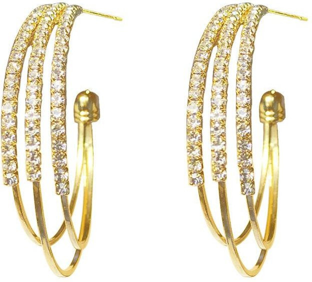 Allbestart Ohrringe, C-förmig, Gold, Diamant, Damen - Bild 1