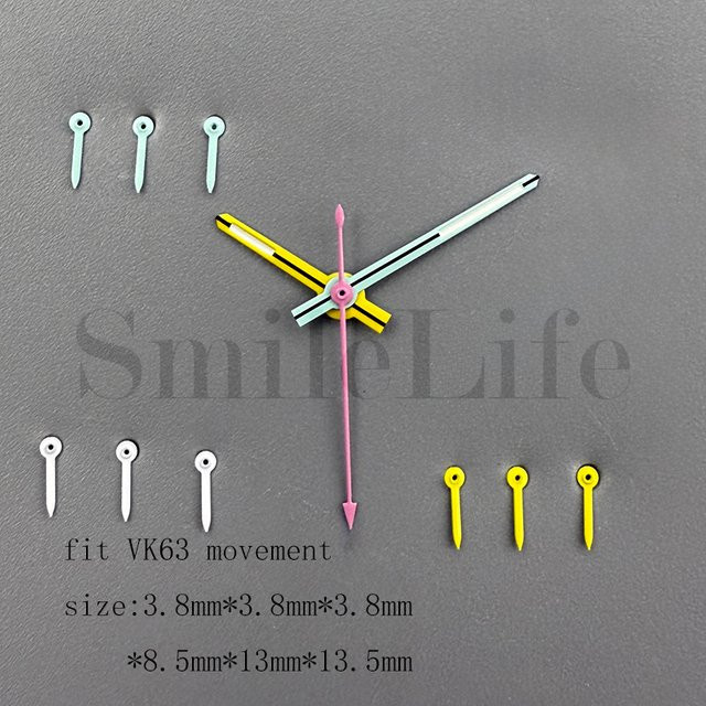 SmileLife Uhrenarmband-Zubehör für VK63 6-Zeiger-Uhrwerk, Rosa Weiß Gelb - Bild 1