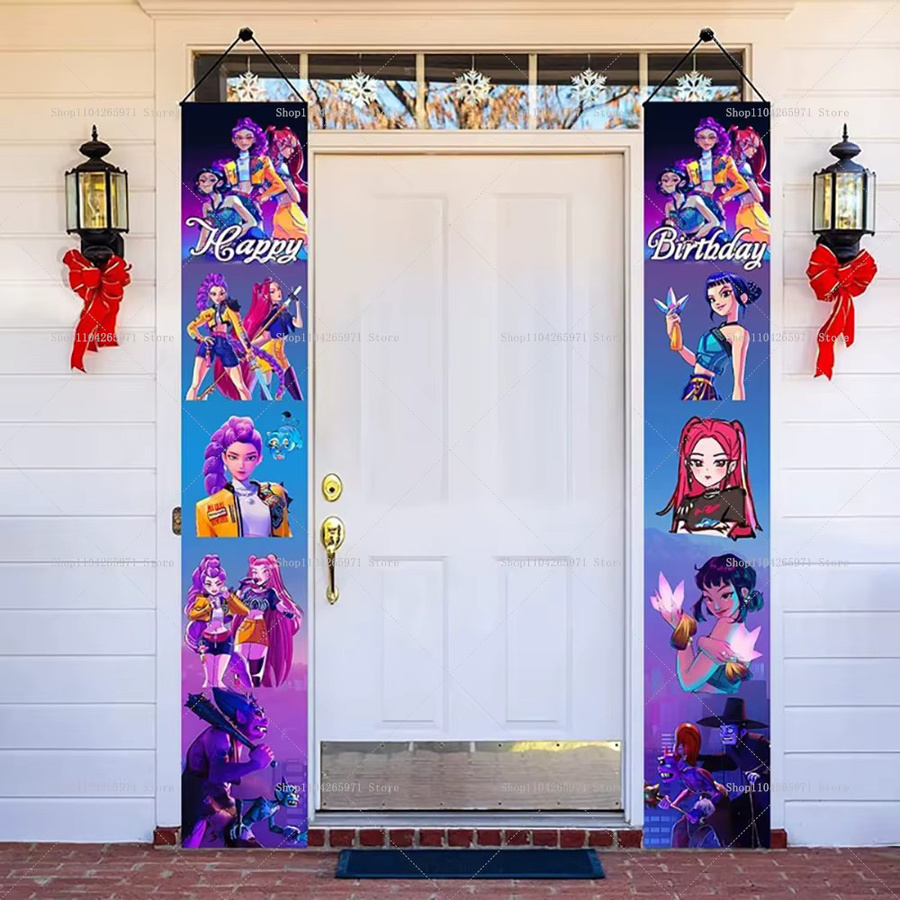 Hasbro K-Pop-Demonenjäger Hintergrund Banner in Mehrfarbig für Geburtstagsfeiern und Fotokabinen - Bild 2