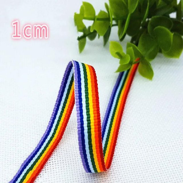 Merylover Regenbogenstreifen Ripsband mit Cartoon-Print für DIY-Kleidung und Haarspangen, Blau, Breite: 10 mm bis 25 mm - Bild 1
