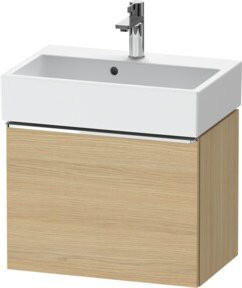Duravit Waschtischunterschrank D-Neo Compact in Eiche Natur und Chrom, B/T/H: 58,4 x 37,2 x 44 cm - Bild 1