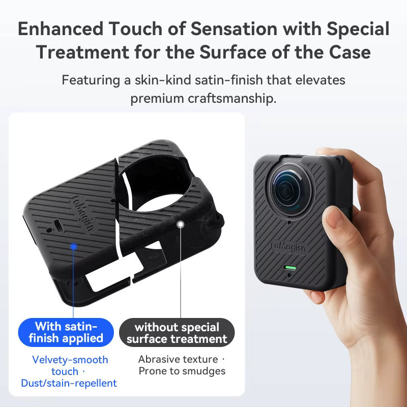 DJI Osmo 360 Silikon-Schutzhülle mit Objektivdeckel in Schwarz - Bild 5