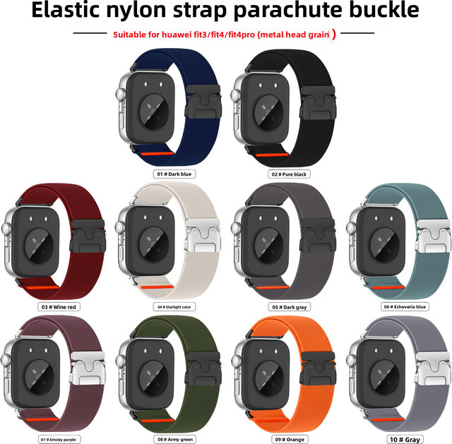 Huawei Uhrenarmband Nylon, Magnetisch, Schwarz, Unisex - Bild 1