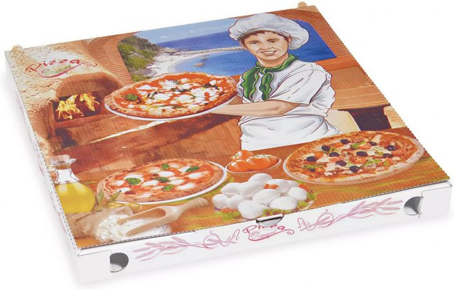 WIMEX Pizzakarton Multicolor B/T/H: 32,5 x 32,5 x 3 cm, 100 Stück - Bild 1
