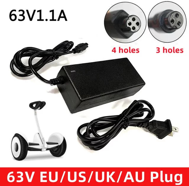 Xiaomi Ninebot Segway Ladegerät für Mini Pro und Mini Lite E-Scooter, 63V 1,1A, Schwarz - Bild 1