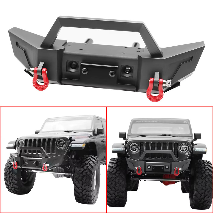 Axial Jeep Gladiator JLU Wrangler Upgrade-Teile, Metall-Stoßstange vorne und hinten, mit LED-Leuchten, 1:10 - Bild 4