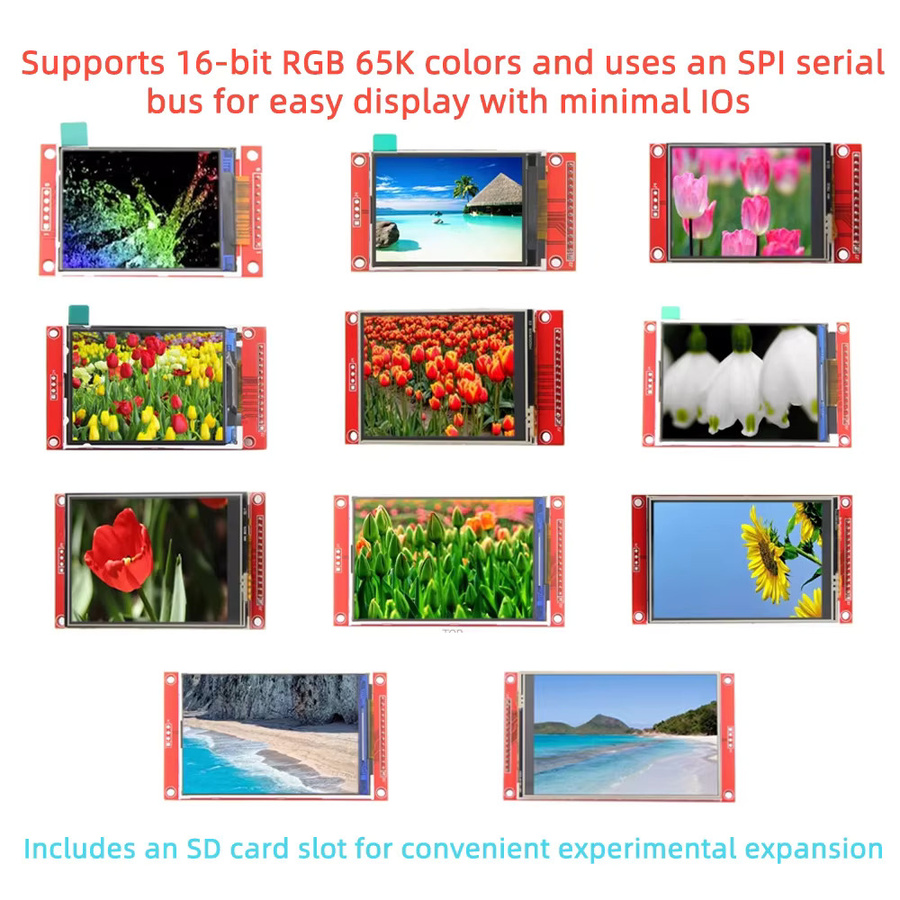 iPistBit SPI TFT LCD Bildschirm mit Touch Panel und Treiber IC ILI9341/ILI9488/ILI9486, Auflösung 320 x 480 Pixel - Bild 2