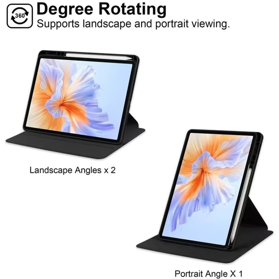 Xiaomi Redmi Pad 2 11 Zoll 360 Grad drehbare Acryl-Hülle in Transparent mit Stifthalter und stoßfestem Schutz - Bild 5