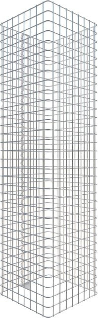 Gabiona Gabionensäule eckig, silberfarben, H x B x T: 160 x 42 x 42 cm, Maschenweite 5 x 5 cm - Bild 1