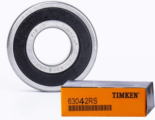 Timken Rillenkugellager 6304-2RS mit doppelter Gummidichtung, Durchmesser: 20 mm, Außendurchmesser: 52 mm, Breite: 15 mm - Bild 1
