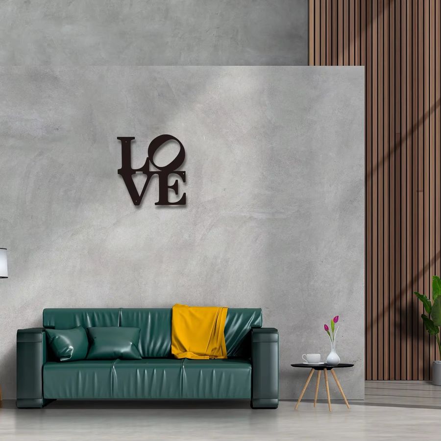 Elegante Metallwandkunst Love von CIFBUY zur Wandmontage als romantische Dekoration für Paare - Bild 3