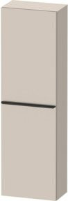 Duravit Halbhochschrank D-Neo in Schwarz und Taupe, 1 Tür und 4 Regalböden, Wandmontage, B: 40 cm, T: 24 cm, H: 132 cm - Bild 1