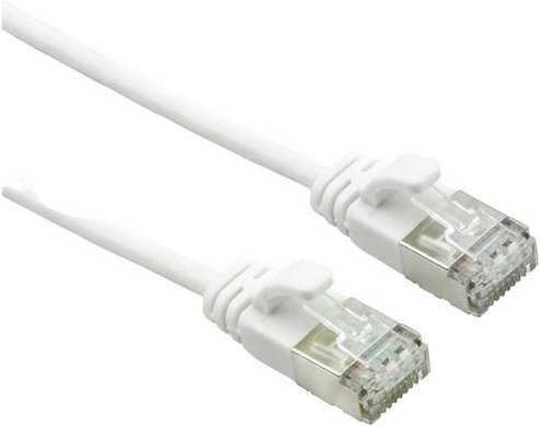 Roline RJ45 Patchkabel CAT 6a F/UTP Ethernet LAN Weiß, Länge: 2,00 m - Bild 1