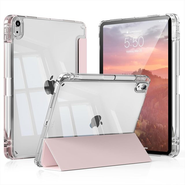 Stoßfeste iPad Hülle mit Bleistift-Steckplatz von RNABAU in Schwarz und Transparent für iPad Pro und Air Modelle - Bild 1