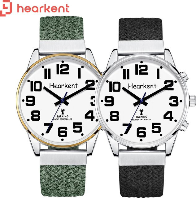 Hearkent Armbanduhr, Digitaluhr, Quarz, Textil, Herren, Alarm, Schwarz - Bild 1