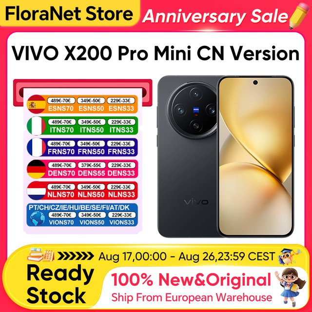 Vivo X200 Pro Mini Smartphone mit 6,31 Zoll AMOLED 120Hz Display, Dimensity Prozessor, 5700mAh Akku, 90W Schnellladung und 50MP Kamera in Schwarz (CN-Version) - Bild 1