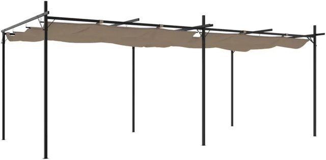 DELUKE Terrassenüberdachung OLIMP mit Schiebedach in Taupe, B/T/H: 589 x 292 x 230 cm - Bild 1
