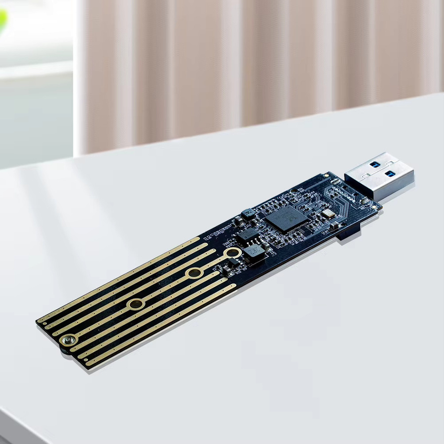 VODOOL M.2 NVMe und SATA USB-C Adapter mit 10Gbps Dual-Protokoll Unterstützung, Schwarz - Bild 3