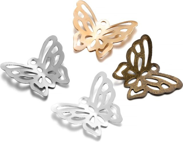 AGCFABS Schmetterling Charms, Bronze, Unisex - Bild 1