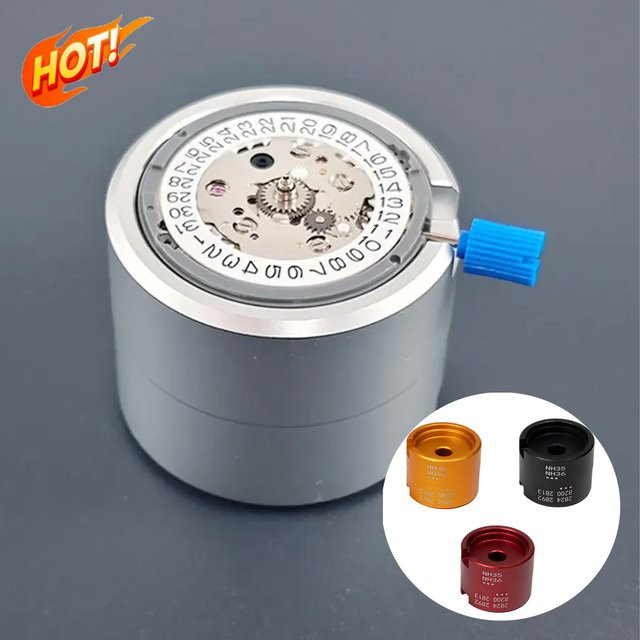 FancyWrist Halterung für NH34/35 Uhrwerke, Edelstahl, Silber, Uhrenzubehör - Bild 1