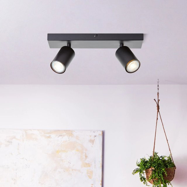 Brilliant LED-Spotbalken Jello 2-flammig Schwarz matt verstellbar - Bild 1