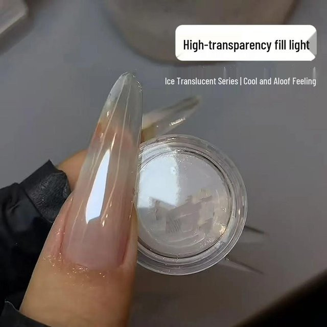 Eis Transparente Serie Kristallpuder, 0,3 g, gray, glänzend - Bild 1