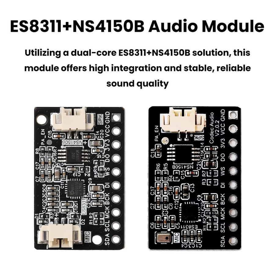 Diymore Digitales Leistungsverstärker-Audiomodul mit integriertem Mikrofon ES8311+NS4150B in Schwarz für Audio-Projekte - Bild 3