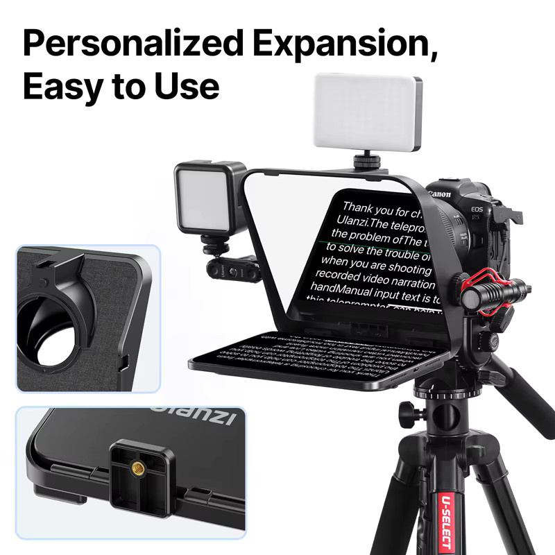 Ulanzi RT02 Tragbarer Mini-Teleprompter für Tablets, DSLR-Kameras und Smartphones - Bild 5