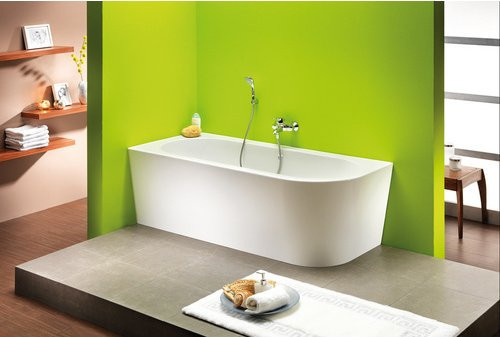 Ottofond Eck-Badewanne Modena Corner rechts, Weiß, B/T/H: 78 x 44 x 178 cm - Bild 2