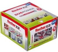 Fischer DUOPOWER Universaldübel aus Nylon, Grau, Durchmesser: 6 mm, Länge: 50 mm, 100 Stück - Bild 1