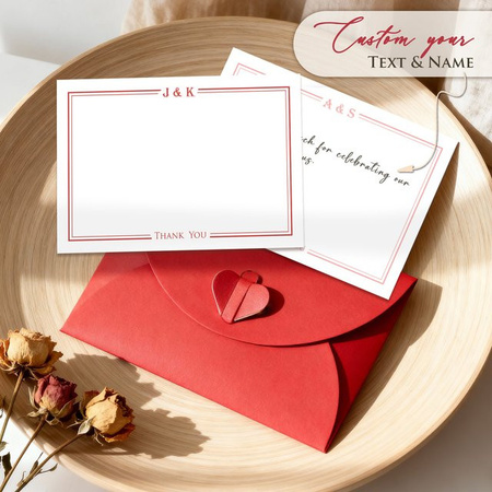 Personalisierte Dankeskarten mit Foto für Paare und Hochzeiten inklusive individueller Briefumschläge