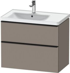 Duravit Waschtischunterschrank D-Neo Wandhängend in Schwarz/Grau mit Schubladen und Türen, B/T/H: 78,4 x 45,2 x 62,5 cm - Bild 1