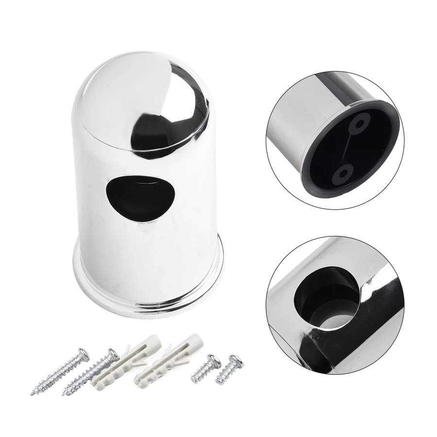 Wandhalterung für Duscharmatur aus Kunststoff in Chrom-Optik mit 22mm Lochdurchmesser für dein Badezimmer - Bild 1