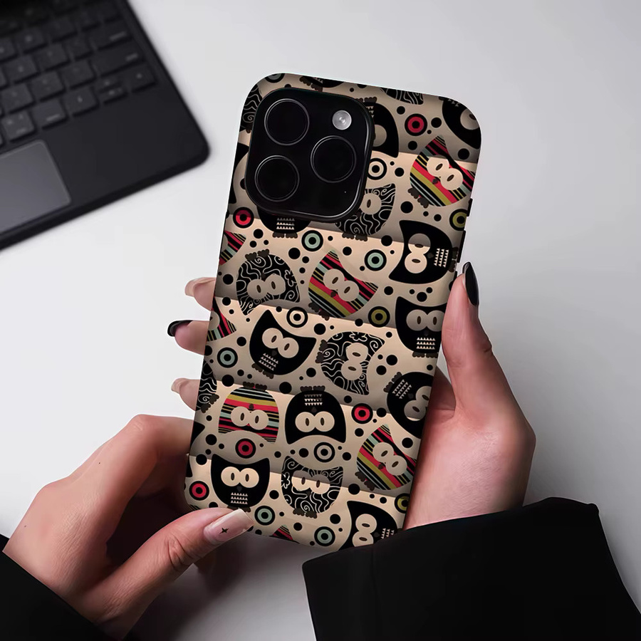 Potdemiel Robuste Handyhülle mit Eulenmuster für iPhone 17 16 15 14 13 Pro Max Plus, Magnetisch, Mehrfarbig - Bild 4