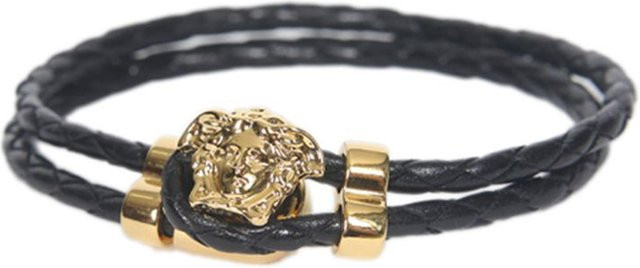 Versace Lederarmband, Schwarz, Herren - Bild 1