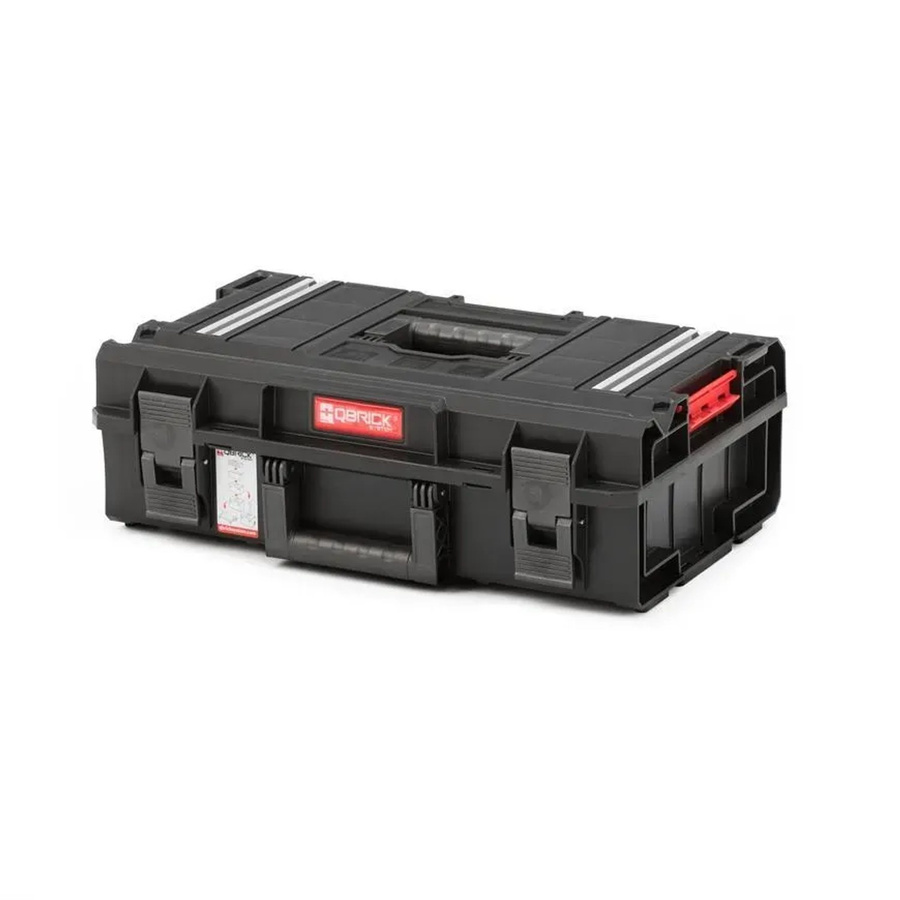 PROREGAL QBRICK Werkzeugkasten One mit Aluminiumschienen, Schwarz, 15,5 Liter, Traglast bis zu 120 kg, stapelbar - Bild 2