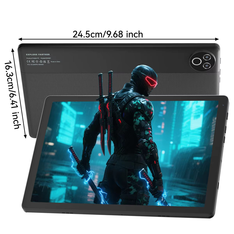 URAO Android 15 Tablet mit 10 Zoll HD IPS Touchscreen, 20GB RAM, 64GB ROM, Schwarz - Bild 7