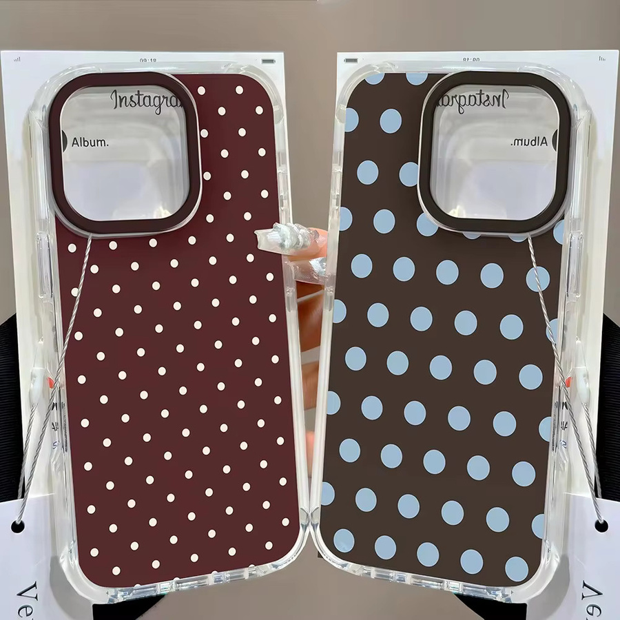 Braune gepunktete Handyhülle aus TPU für Apple iPhone Modelle, Ästhetisches Design - Bild 2