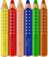 Faber-Castell Buntstifte Grippy mit Spitzer, 6er Pack, Mehrfarbig - Bild 1